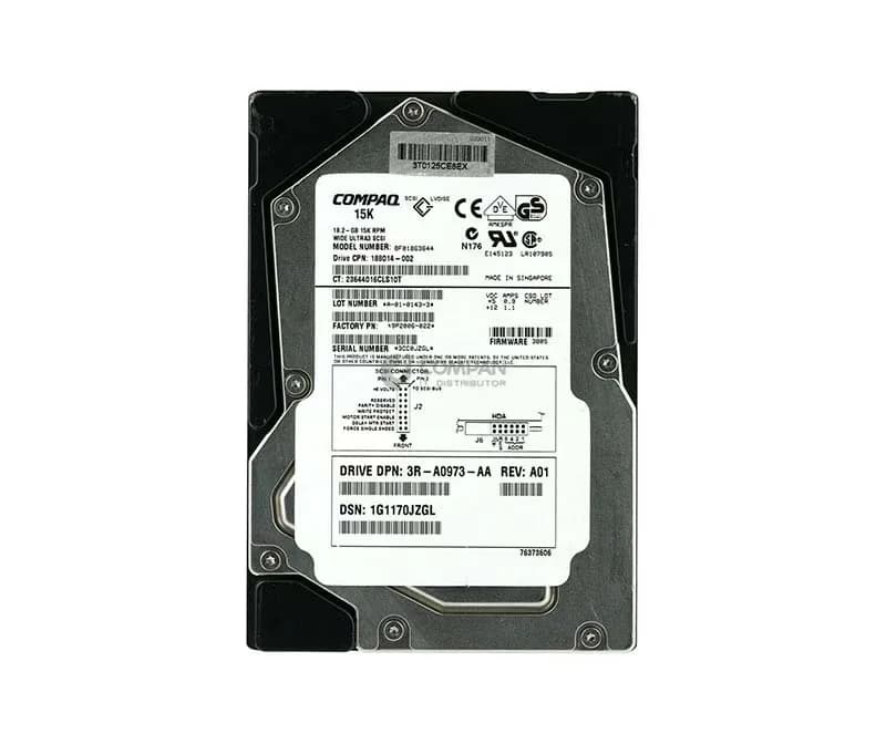 188014-002 - HP 18.2GB 15K U3W SCSI 80-Pin 3.5-in HDD with Tray