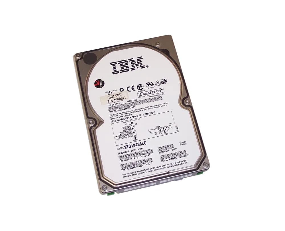 19K0611 - IBM 18.2GB 7200RPM SCSI 160MB/s 3.5-in Hard Drive