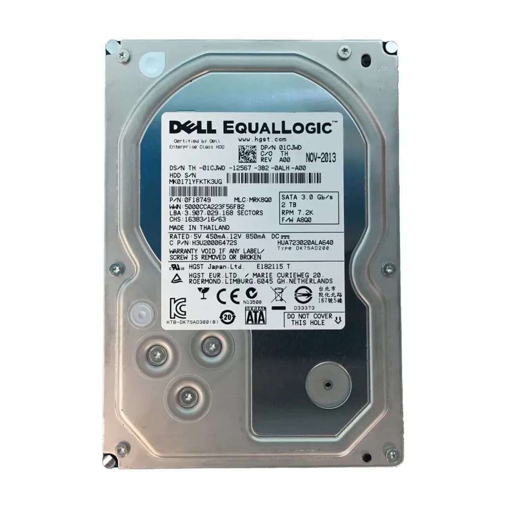 1CJWD - Dell 2TB 7200RPM SATA 3Gb/s 3.5-in Hard Drive