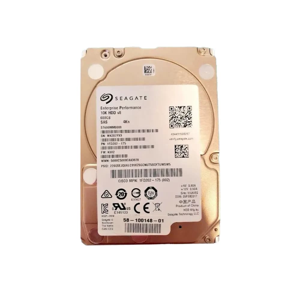1FD202-175 - Seagate 600GB 10000RPM SAS 12Gb/s 2.5-in Hard Drive