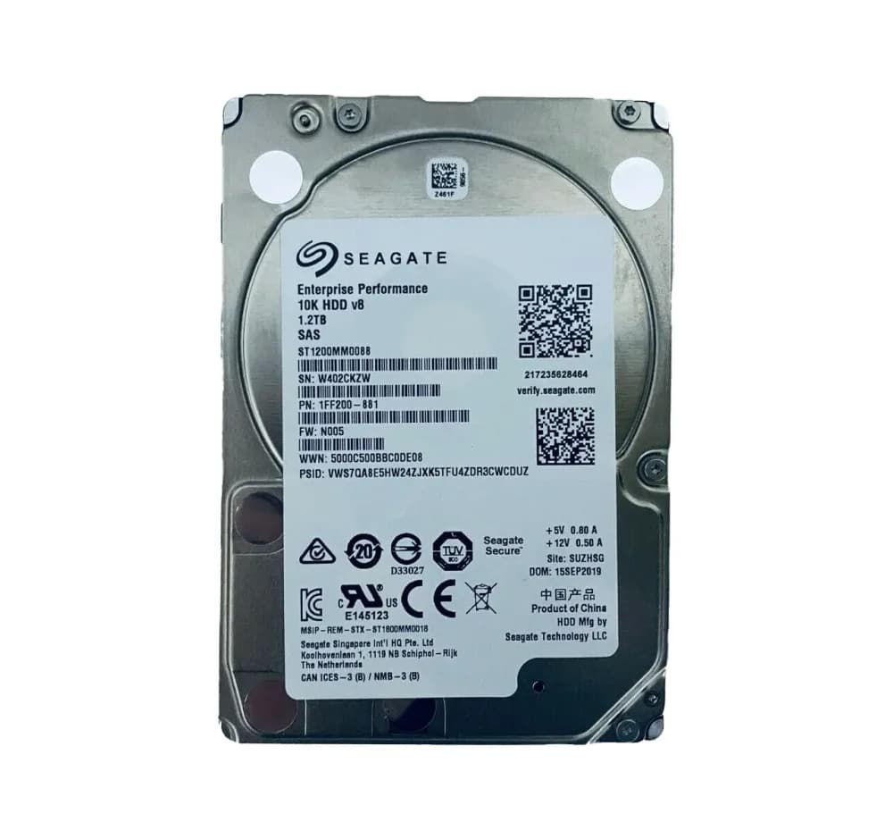 1FF200-881 - Seagate 1.2TB 10K RPM SAS 12Gb/s 2.5-in Hard Drive