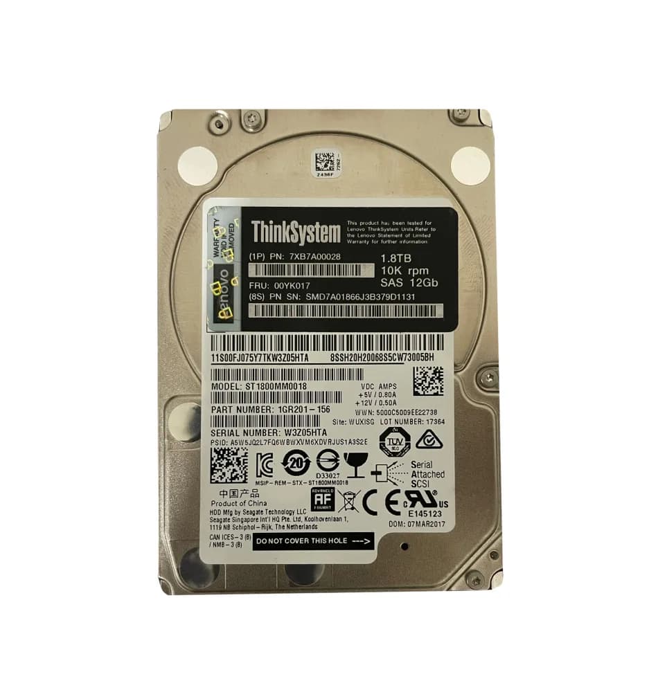 1GR201-156 - Seagate 1.8TB 10000RPM SAS 12Gb/s 2.5-in Hard Drive
