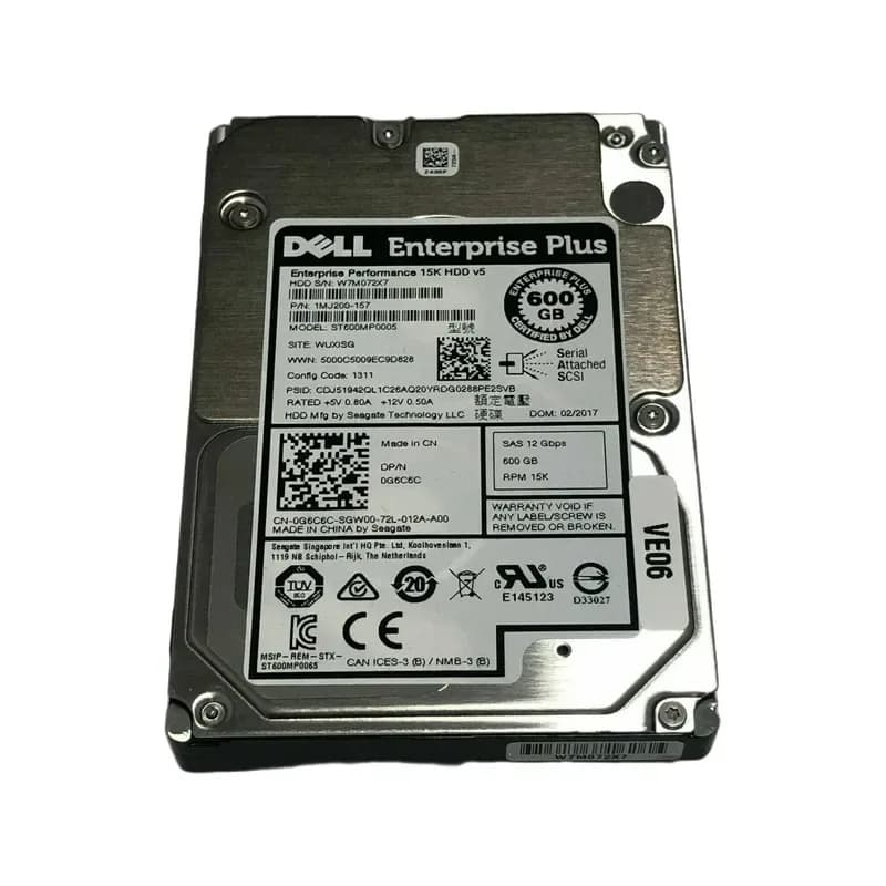 1MJ299-157 - Dell 600GB 15000RPM SAS 12Gb/s 3.5-Inch Hard Drive