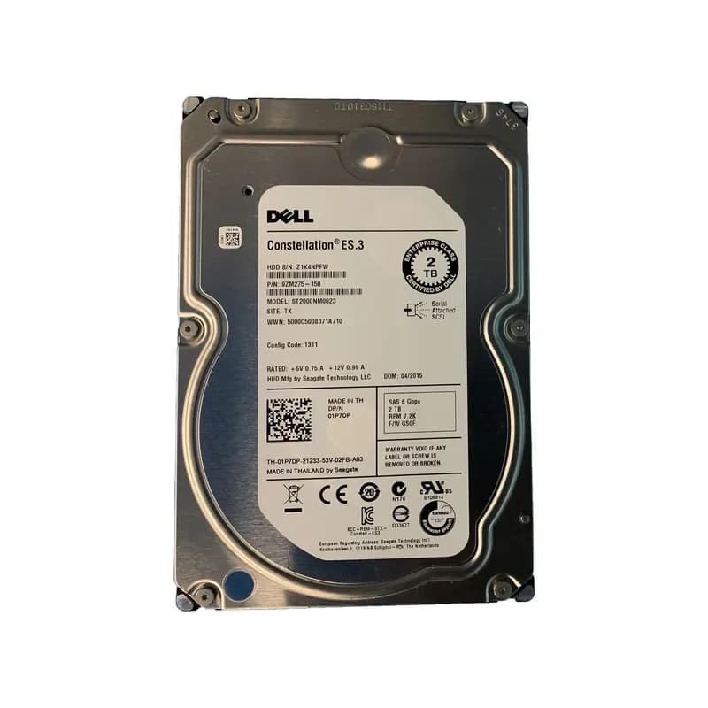 1P7DP - Dell 2TB 7200RPM SAS 6Gb/s 3.5-Inch Hard Drive