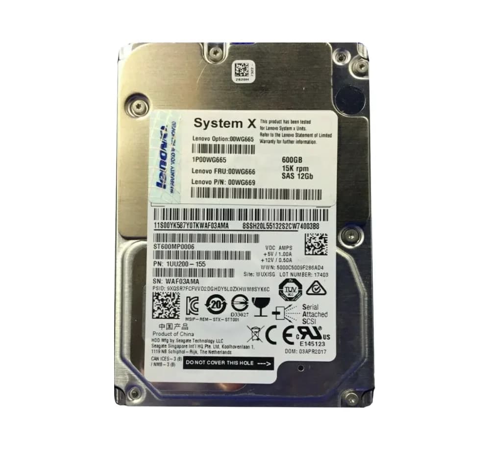 1UU200-155 - Seagate 600GB 15K RPM SAS 12Gb/s 2.5-in Hard Drive
