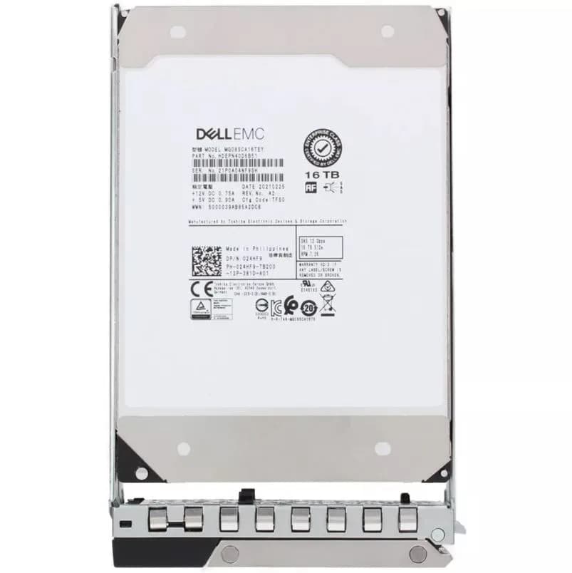 24HF9 - Dell 16TB 7200RPM SAS 12Gb/s 3.5-Inch Hard Drive