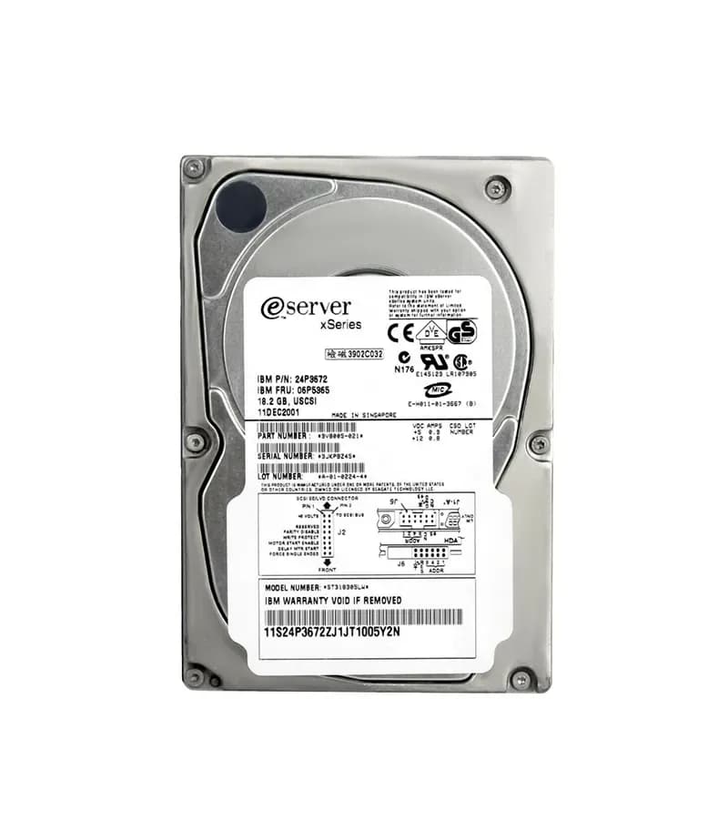 24P3672 - IBM 18.2GB 10000RPM SCSI 160MB/s 3.5-in Hard Drive
