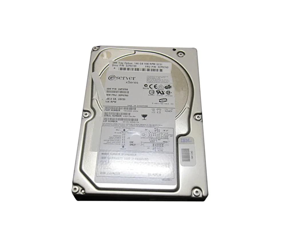 24P3766 - IBM 146GB 10000RPM SCSI 160MB/s 3.5-in Hard Drive