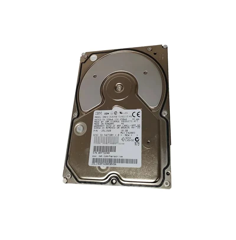 25L1920 - IBM 18GB 7200RPM U2W SCSI 80-Pin 2MB 3.5-in HDD