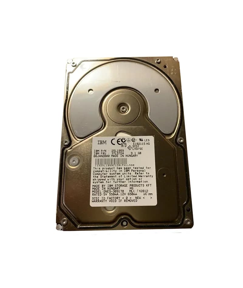 25L1959 - IBM 9.1GB 7.2K Wide Ultra2 SCSI 80-Pin 2MB 3.5-in HDD