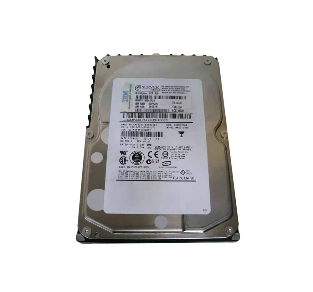 26K5141 - IBM 73.4GB 15000RPM SCSI 320MB/s 3.5-in Hard Drive