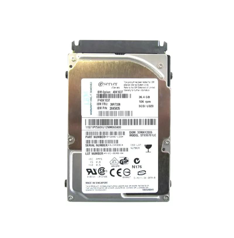 26K5835 - IBM 36.7GB 10000RPM SCSI 320MB/s 2.5-in Hard Drive
