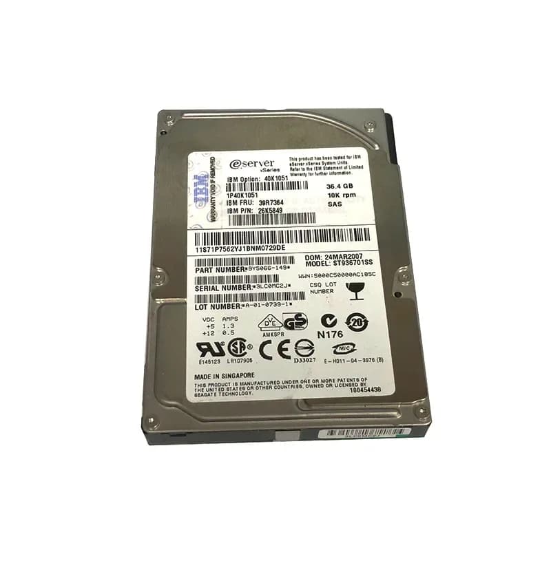 26K5849 - IBM 36.4GB 10000RPM SAS 3Gb/s Hot Swap 2.5-in HDD