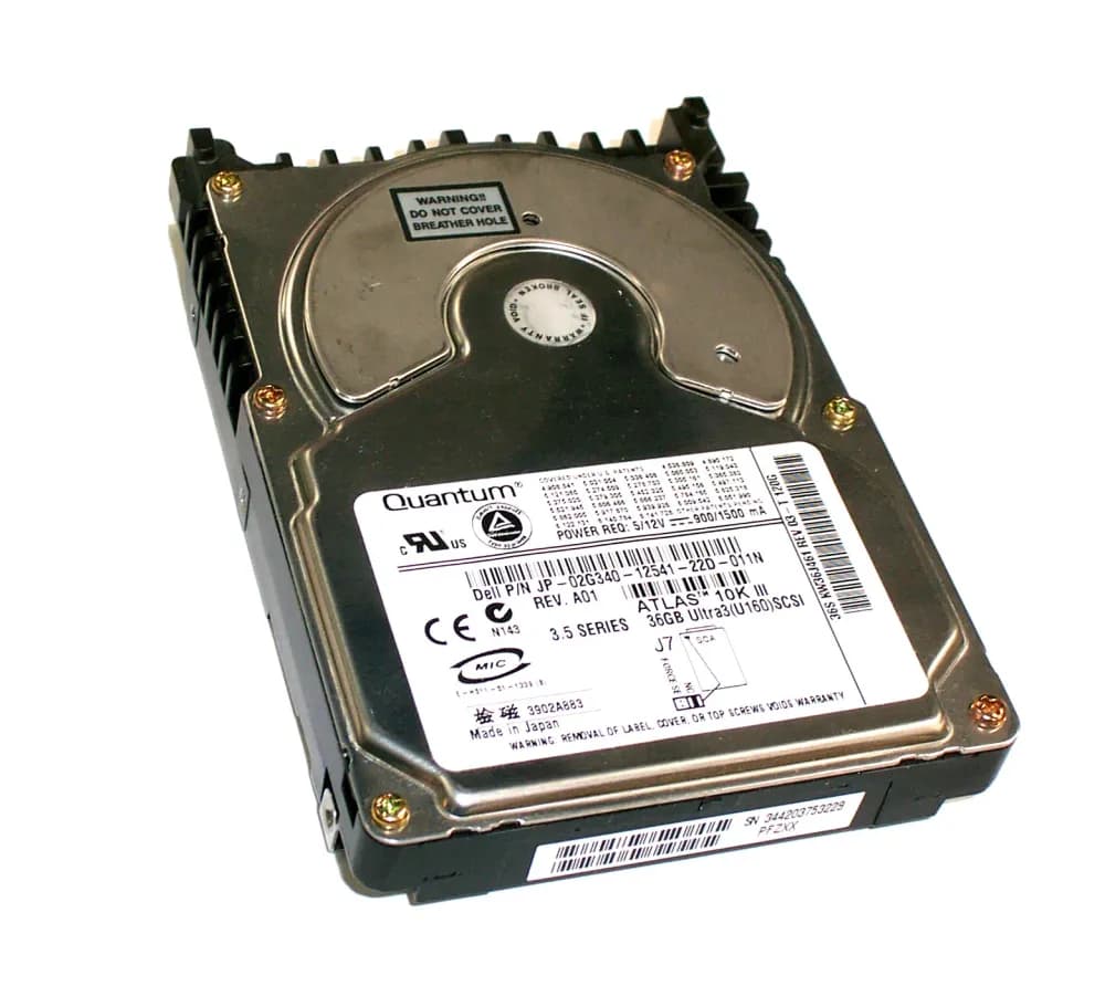 2G340 - Dell 36GB 10000RPM Ultra160 SCSI 3.5-in HDD with Tray
