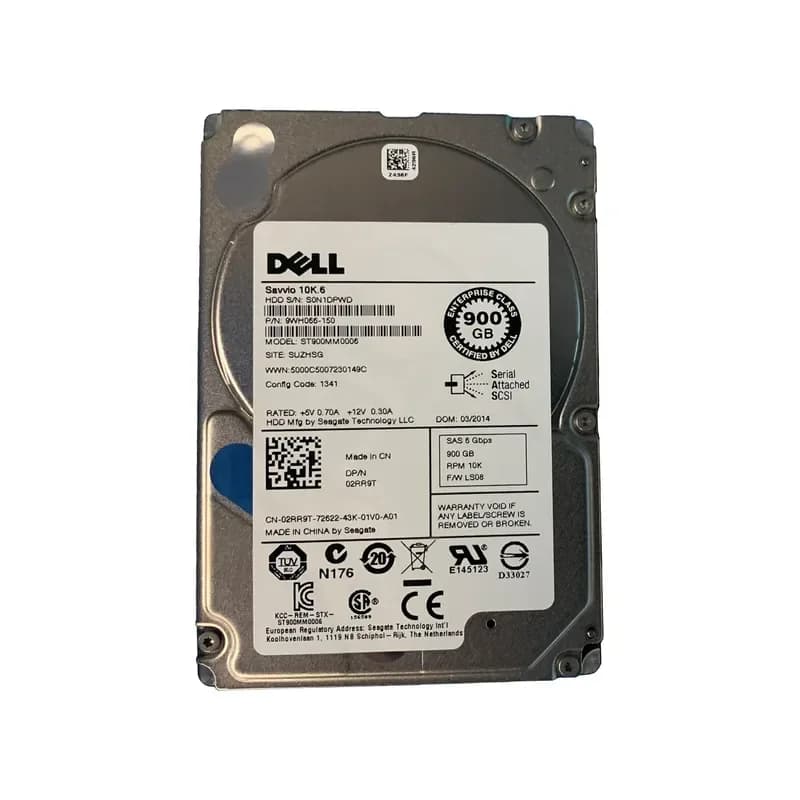 2RR9T - Dell 900GB 10000RPM SAS 2.5-Inch Hard Drive