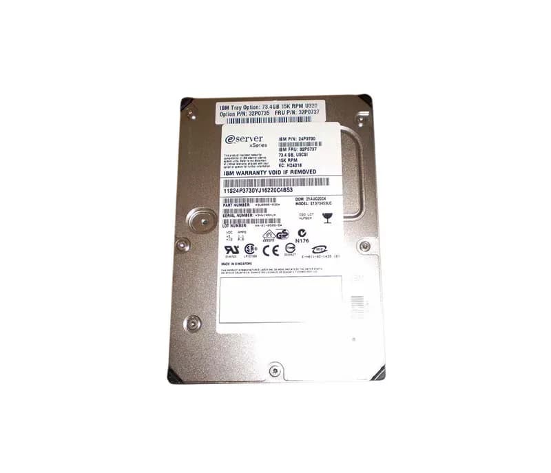 32P0735 - IBM 73.4GB 15000RPM SCSI 320MB/s 3.5-in Hard Drive