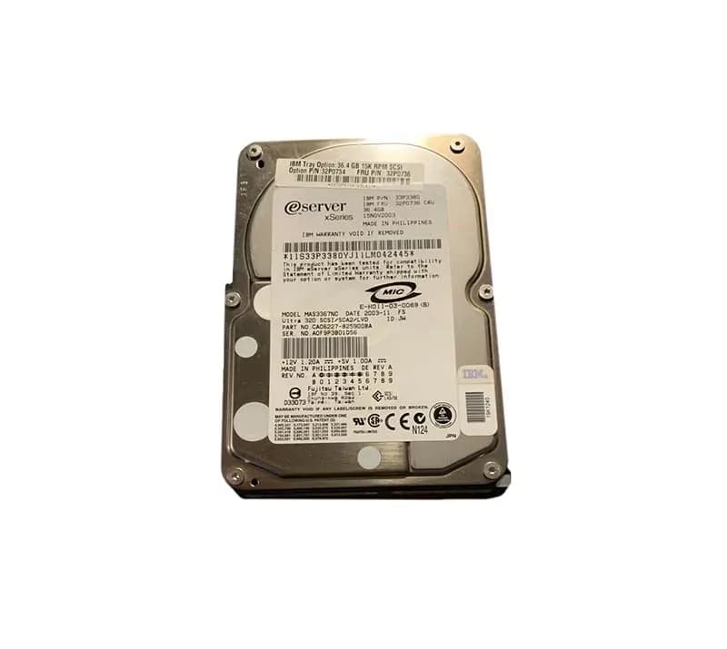32P0736 - IBM 36.4GB 15000RPM SCSI 320MB/s 3.5-in Hard Drive