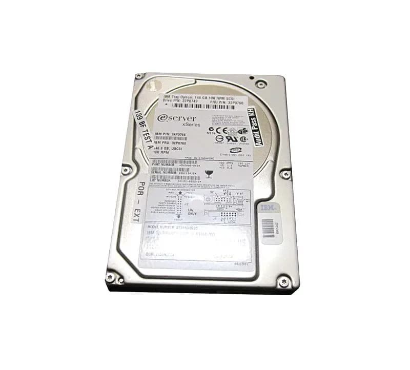 32P0760 - IBM 146.8GB 10000RPM SCSI 160MB/s 3.5-in Hard Drive