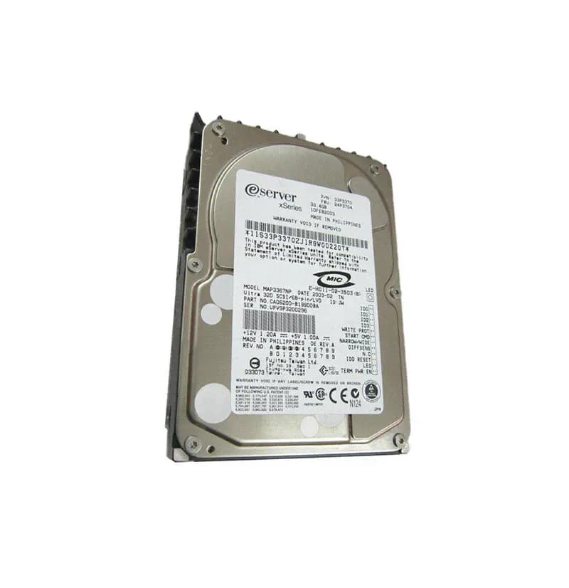 33P3374 - IBM 73.4GB 10000RPM SCSI 320MB/s 3.5-in Hard Drive