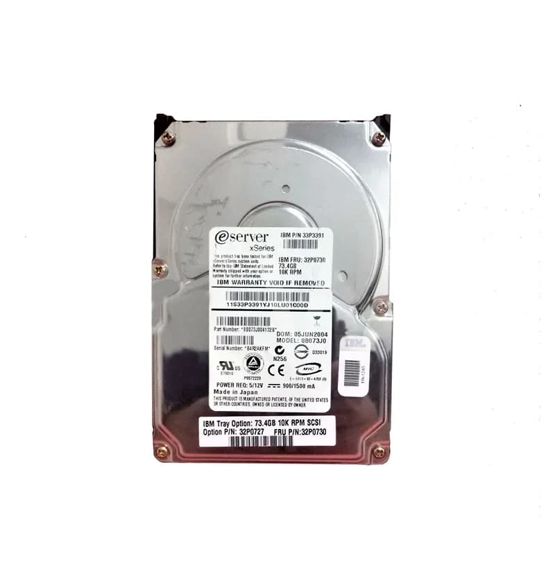 33P3391 - IBM 73GB 10000RPM SCSI 320MB/s 3.5-in Hard Drive