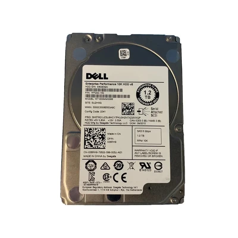 36RH9 - Dell 1.2TB 10000RPM SAS 2.5-Inch Hard Drive