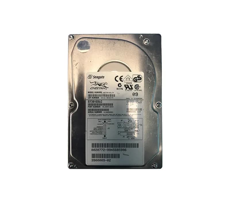 390-0009-02 - Sun 9.1GB 10000RPM Wide Ultra-2 SCSI 80-Pin 3.5-in HDD
