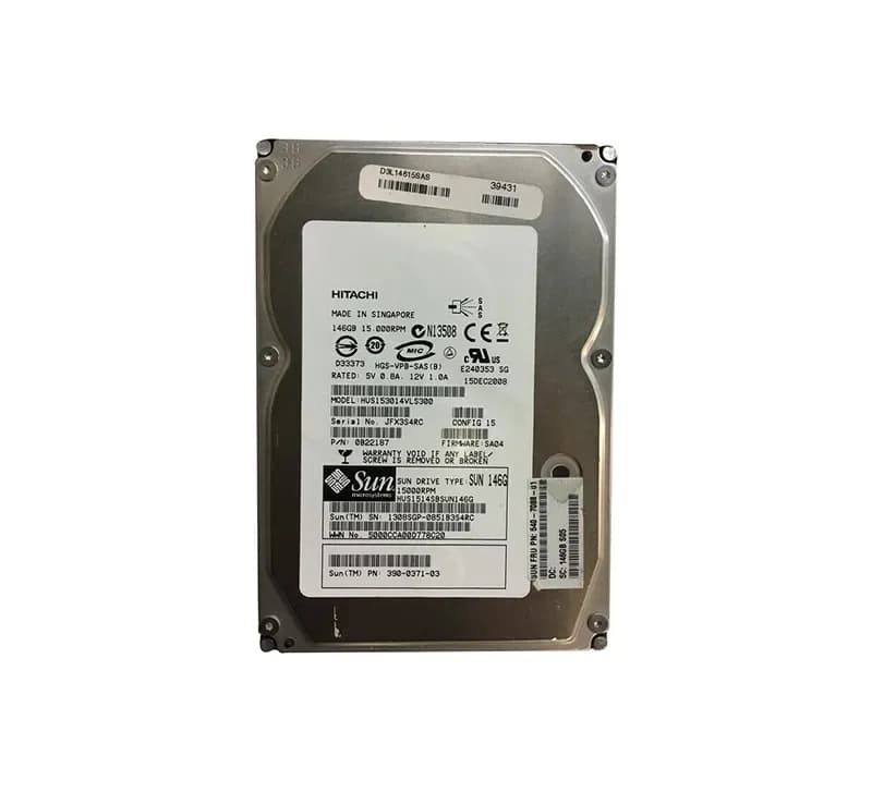 390-0371-03 - Sun 146GB 15000RPM SAS 3Gb/s 3.5-in Hard Drive