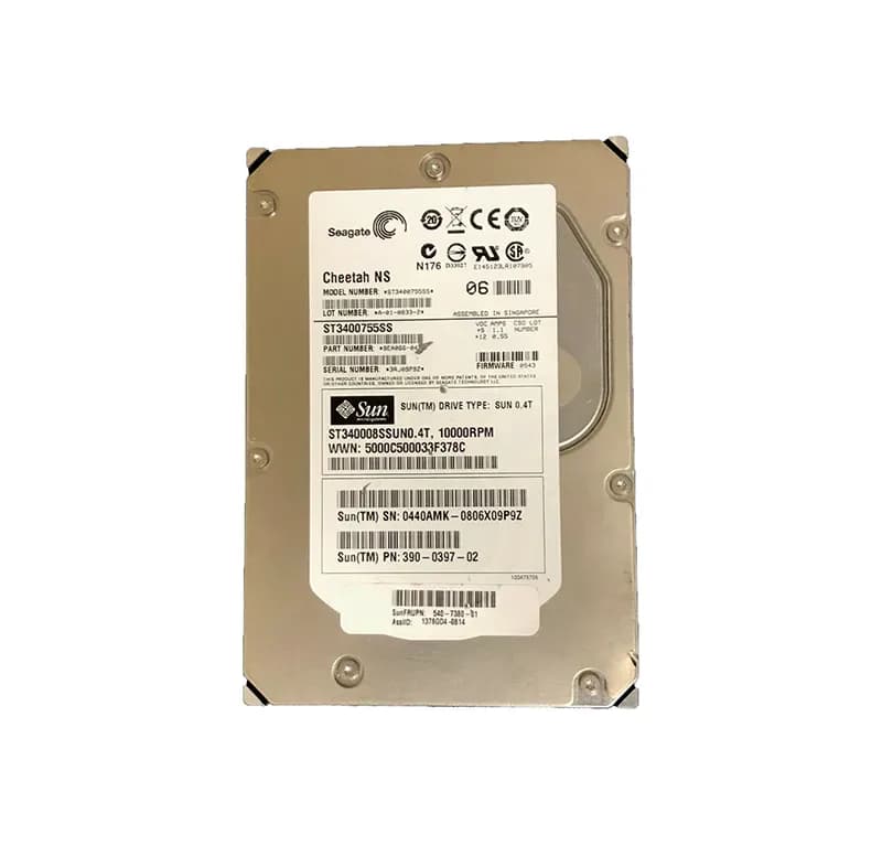 390-0397-02 - Sun 400GB 10000RPM SAS 3Gb/s 3.5-in Hard Drive