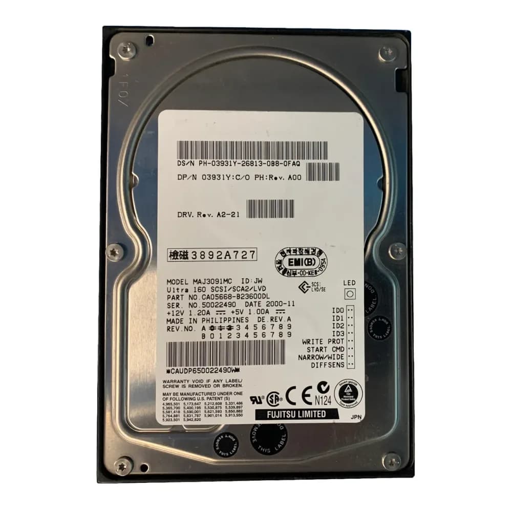 3931Y - Dell 9GB 10000RPM SCSI 160MB/s 3.5-in Hard Drive
