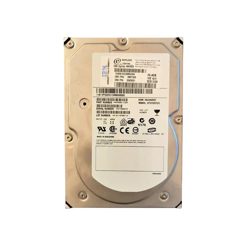 39R7308 - IBM 73.4GB 10000RPM SCSI 320MB/s 3.5-in Hard Drive