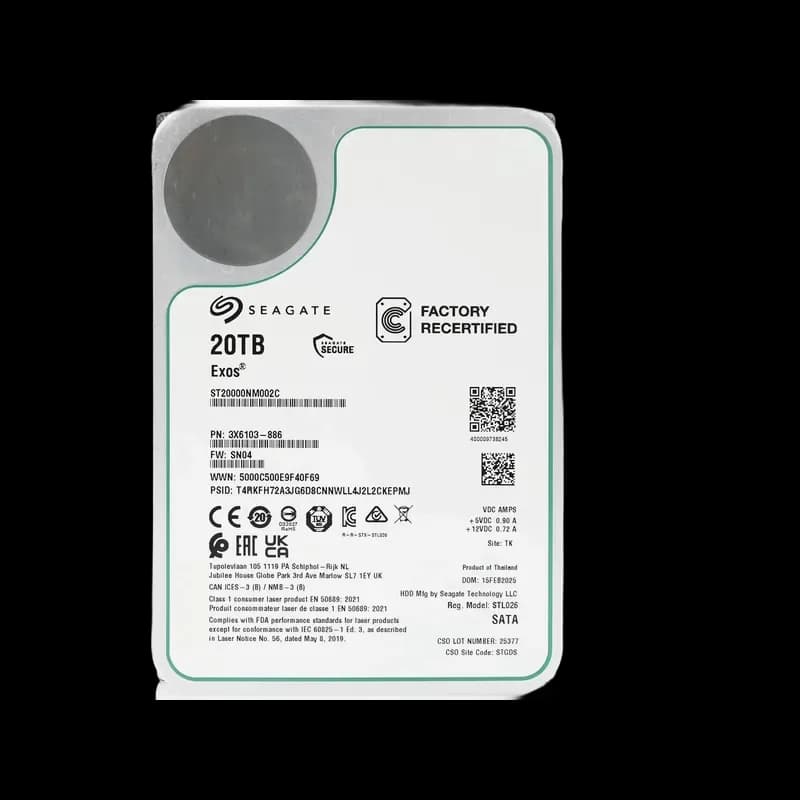 3X6103-886 - Seagate Exos 20TB 7200RPM SATA 3.5-Inch Hard Drive
