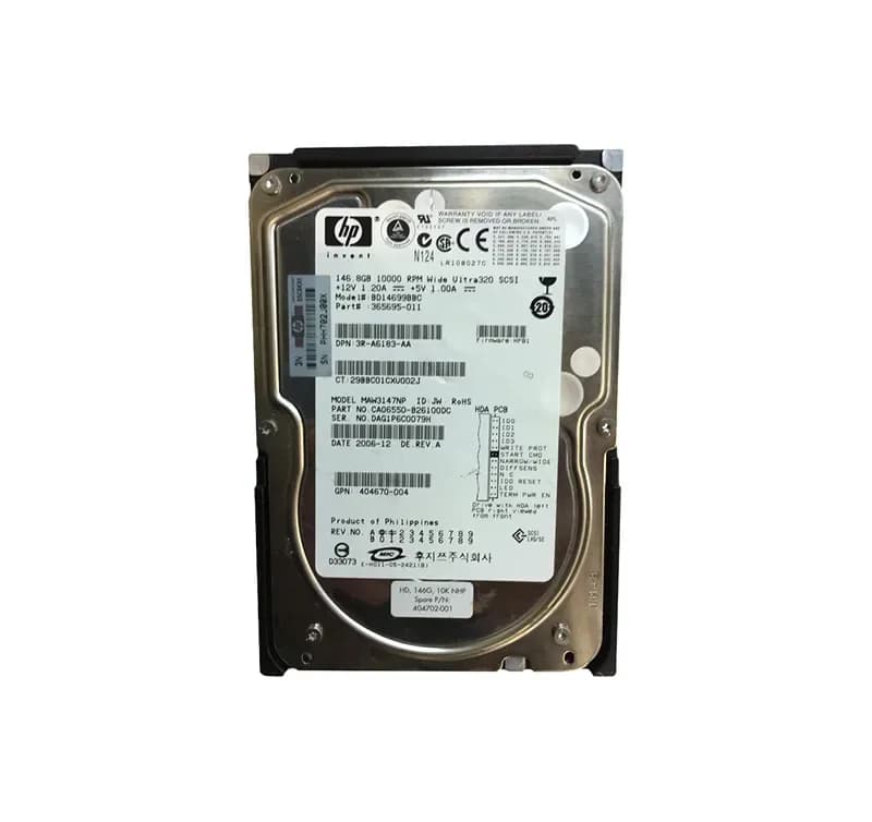 404670-004 - HP 146GB 10000RPM SCSI 320MB/s 3.5-in Hard Drive