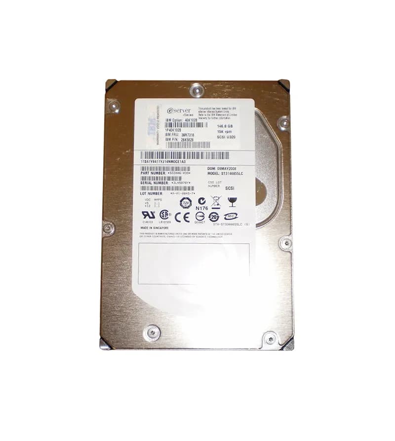 40K1028 - IBM 146GB 15000RPM SCSI 320MB/s 3.5-in Hard Drive