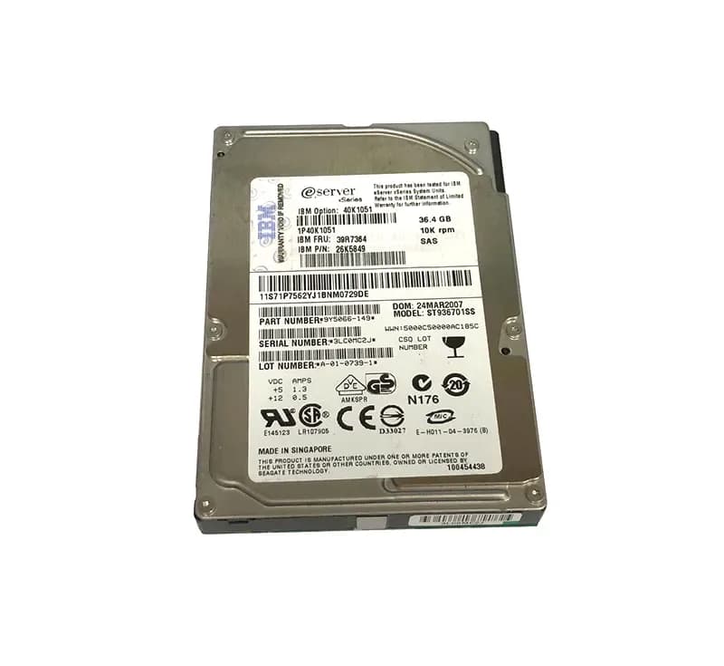 40K1051 - IBM 36.4GB 10000RPM SAS 3Gb/s 2.5-in Hard Drive