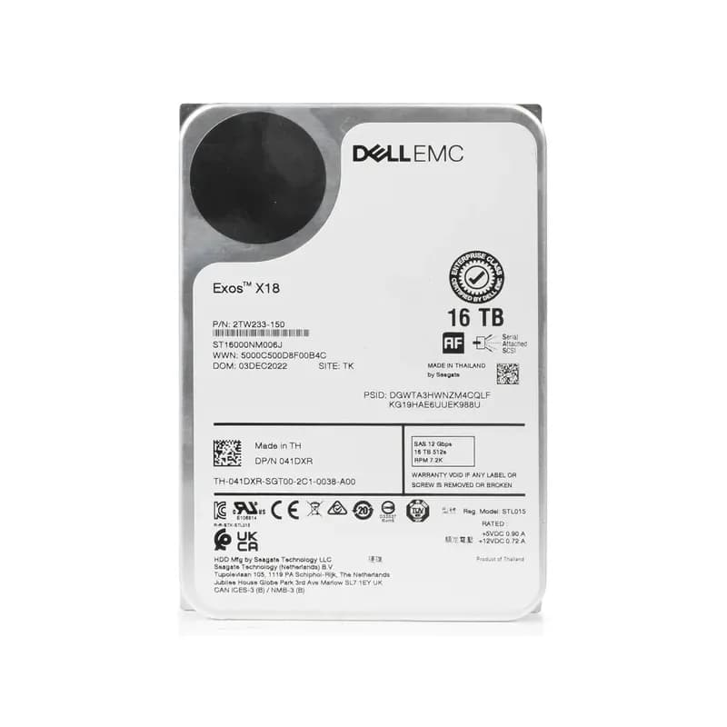 41DXR - Dell 16TB 7200RPM SAS 12Gb/s 3.5-Inch Hard Drive