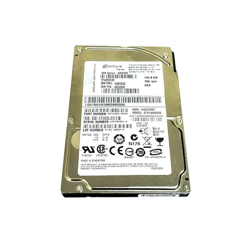42C0252 - IBM 146GB 10000RPM SAS 3Gb/s 2.5-in Hard Drive