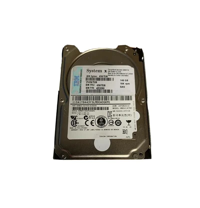 42C0269 - IBM 146GB 10000RPM SAS 6Gb/s Hot Swap 2.5-in HDD