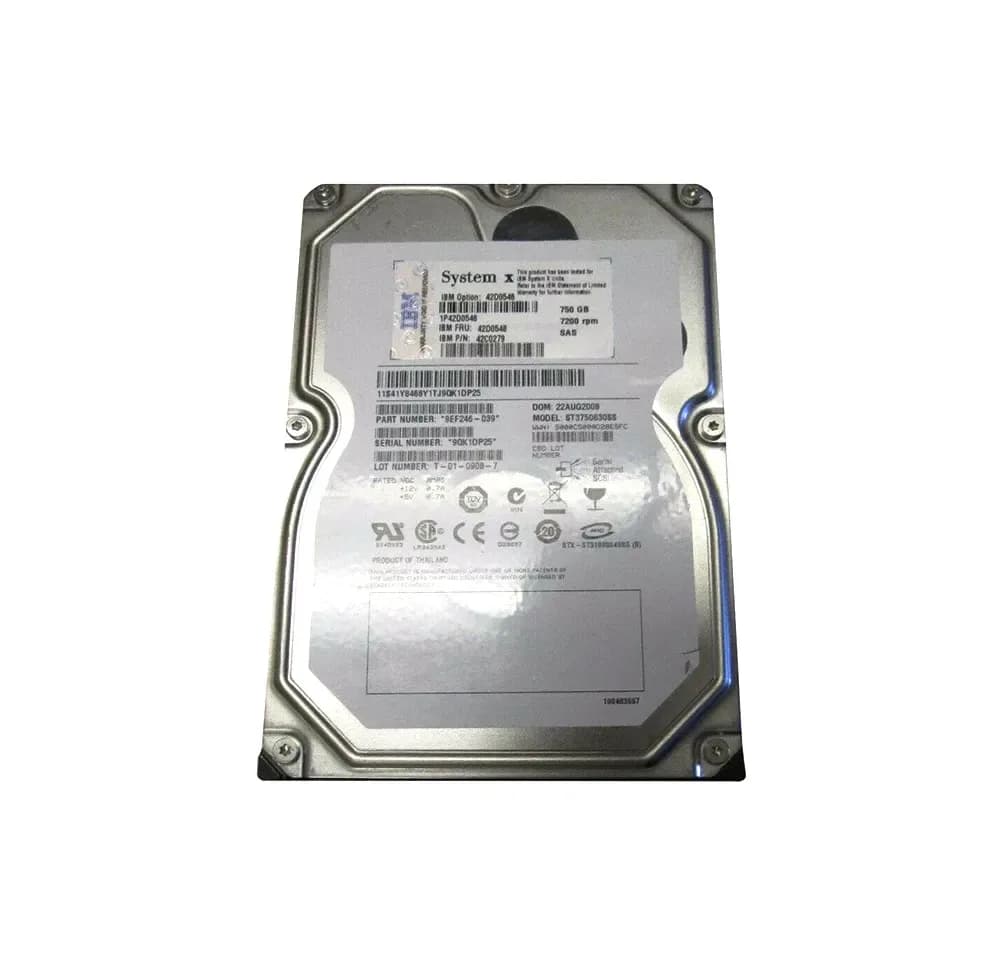42C0279 - IBM 750GB 7200RPM SAS 3Gb/s 3.5-in Hard Drive