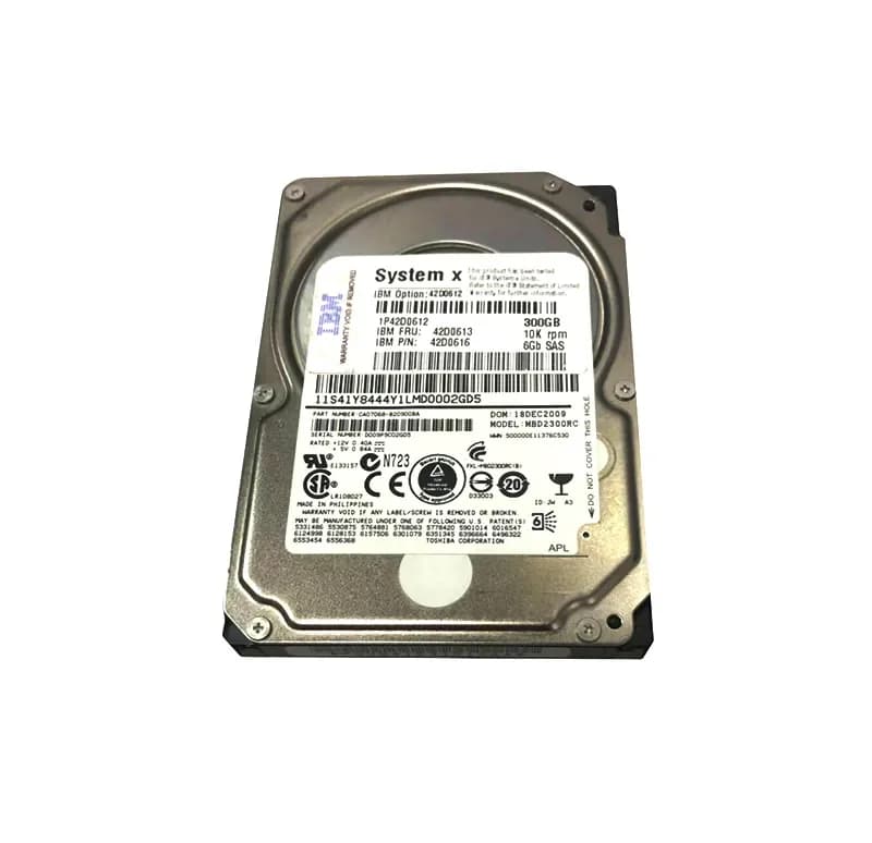 42D0613 - IBM 300GB 10000RPM SAS 6Gb/s Hot Swap 2.5-in HDD