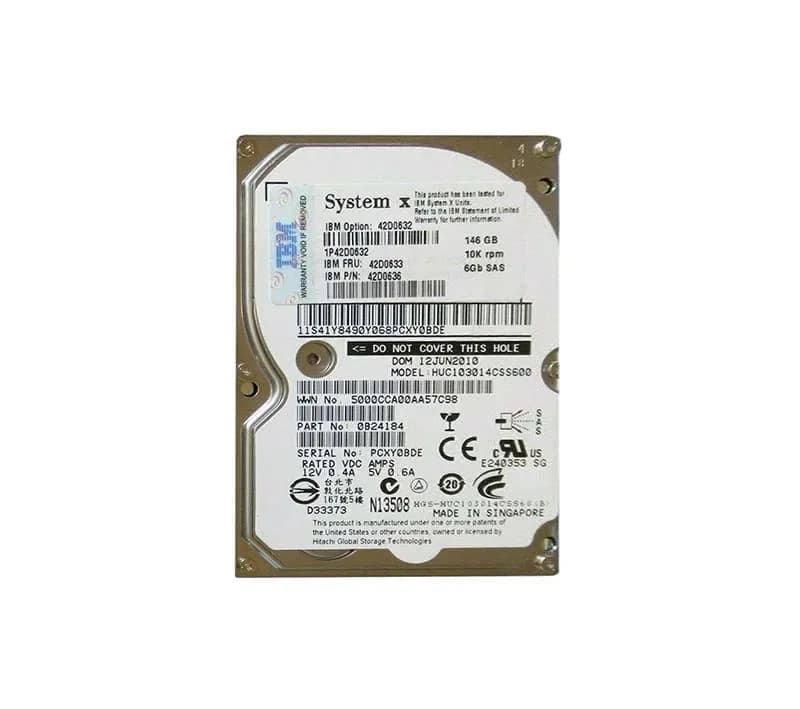 42D0632 - IBM 146GB 10000RPM SAS 2.5-Inch Hard Drive