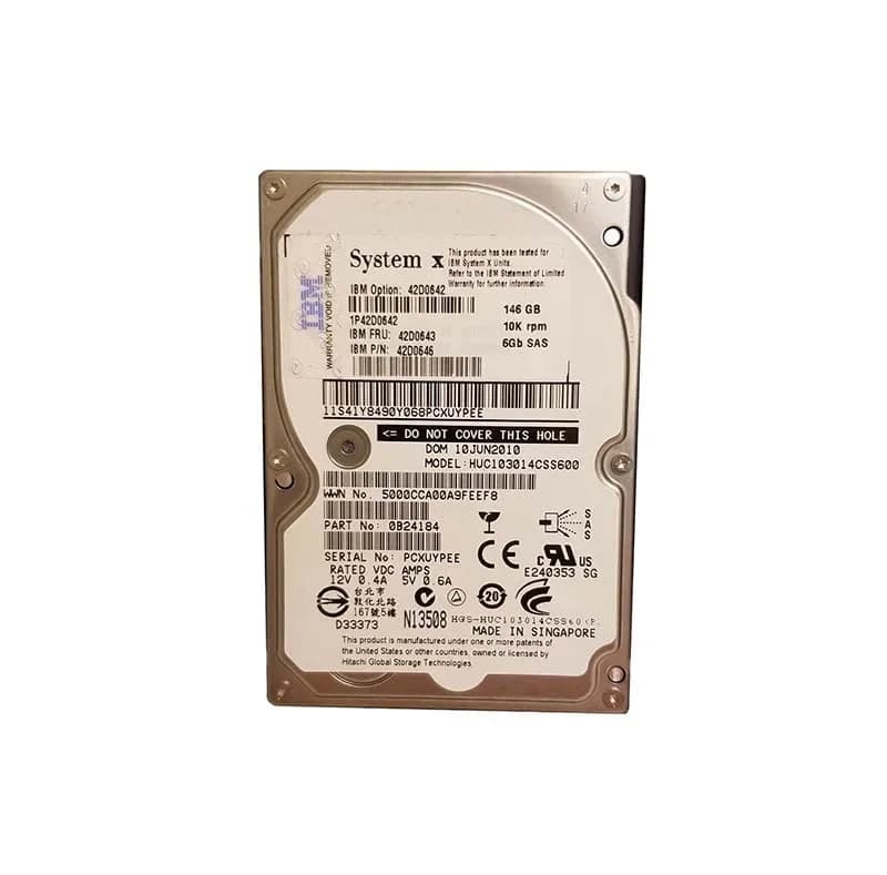 42D0646 - IBM 146GB 10000RPM SAS 6Gb/s Hot Swap 2.5-in HDD