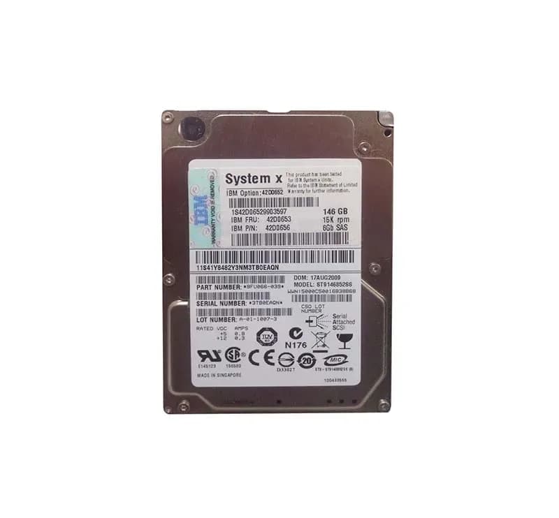 42D0653 - IBM 146GB 15000RPM SAS 6Gb/s Hot Swap 2.5-in HDD