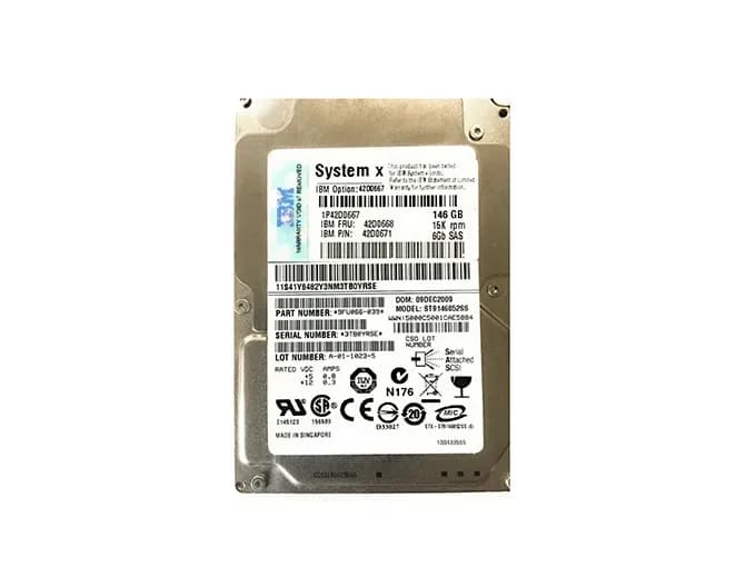 42D0667 - IBM 146GB 15000RPM SAS 6Gb/s 2.5-Inch Hard Drive