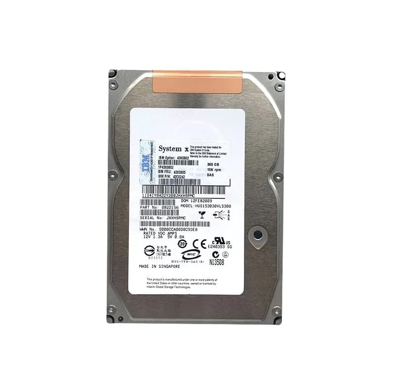 43X0802 - IBM 300GB 15000RPM Ultra320 SCSI 3Gb/s 3.5-in Hard Drive