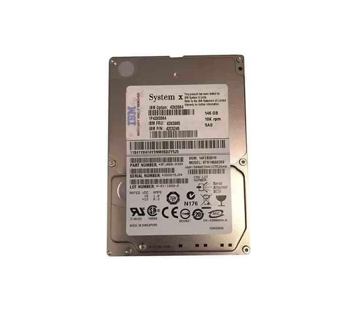 43X0865 - IBM 146GB 10000RPM SAS 3Gb/s 2.5-in Hard Drive