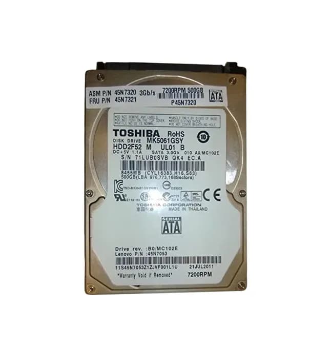 45N7321 - IBM 500GB 7200RPM SATA 3Gb/s 2.5-in Hard Drive