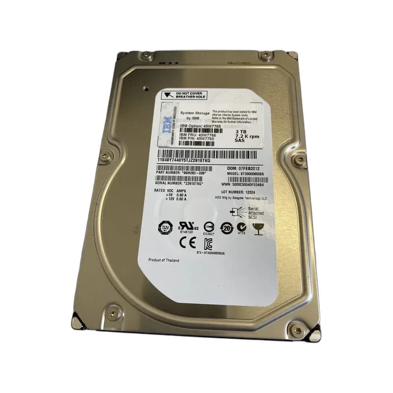 45W7765 - IBM 3TB 7200RPM SAS 6Gb/s 3.5-in Hard Drive
