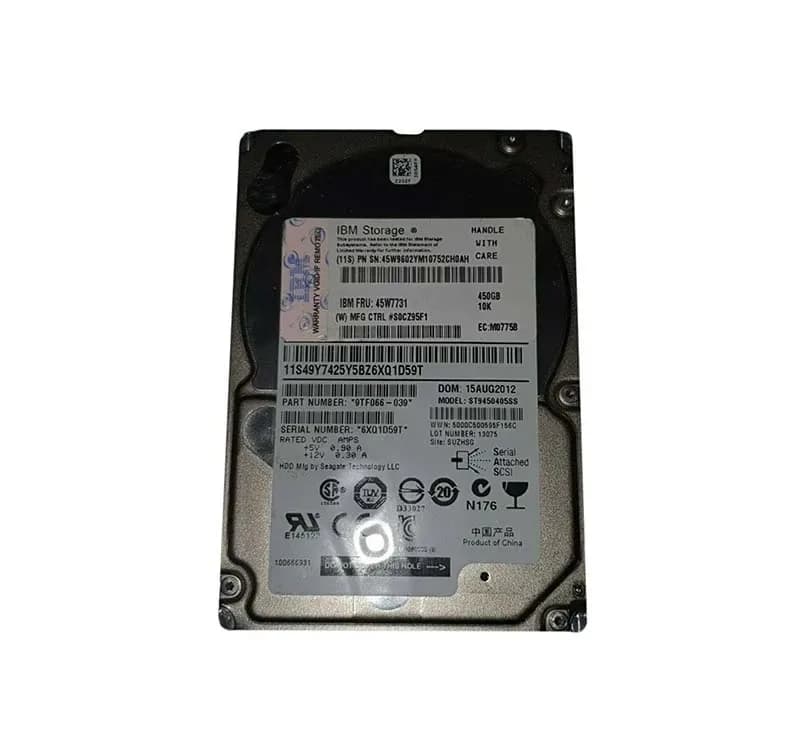 45W9602 - IBM 450GB 10000RPM SAS 6Gb/s 64MB Cache 2.5-Inch Hard Drive