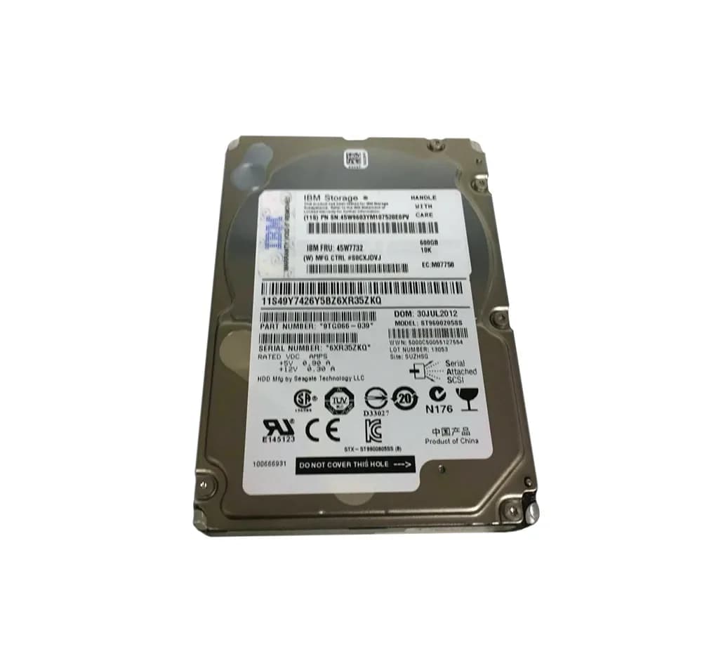 45W9603 - IBM 600GB 10000RPM SAS 6Gb/s 2.5-in Hard Drive