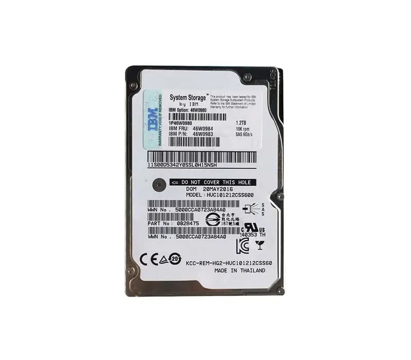 46W0980 - IBM 1.2TB 10000RPM SAS 6Gb/s 2.5-in Hard Drive